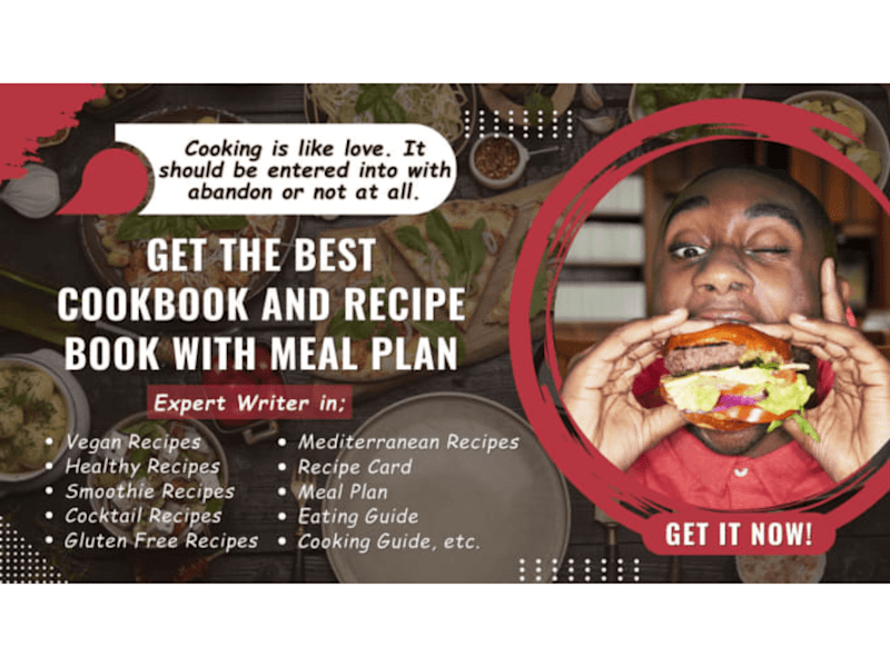 Cover image for I will ghostwrite your Cookbook recipe, meal plan and diet plan.