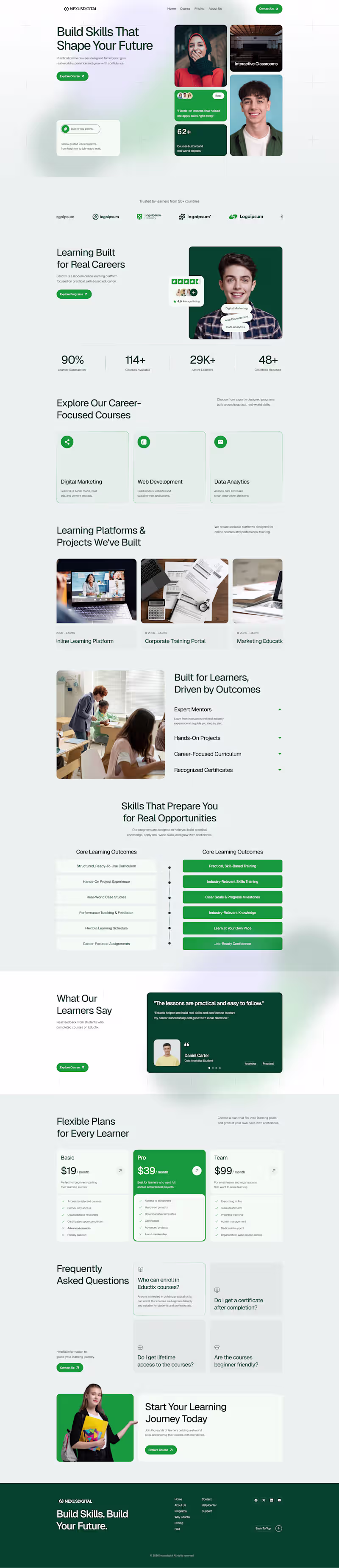 Cover image for Educational online course website