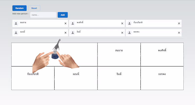 Cover image for Random name picker with Thai version