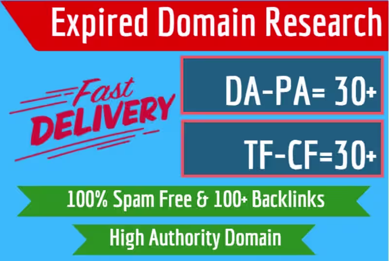 Cover image for I will do best expired domain research