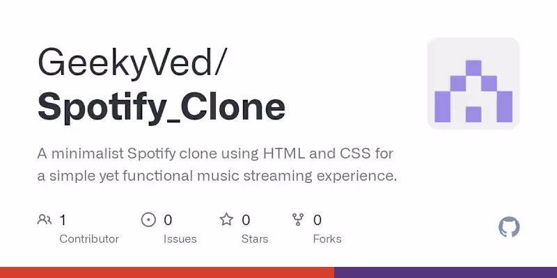 Cover image for GeekyVed/Spotify_Clone