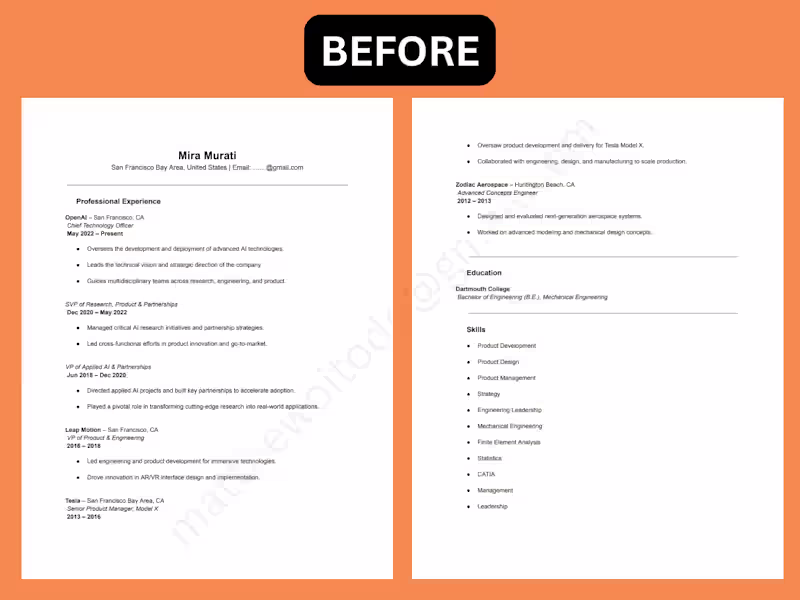 Cover image for Resume Enhancement for Technology Leadership