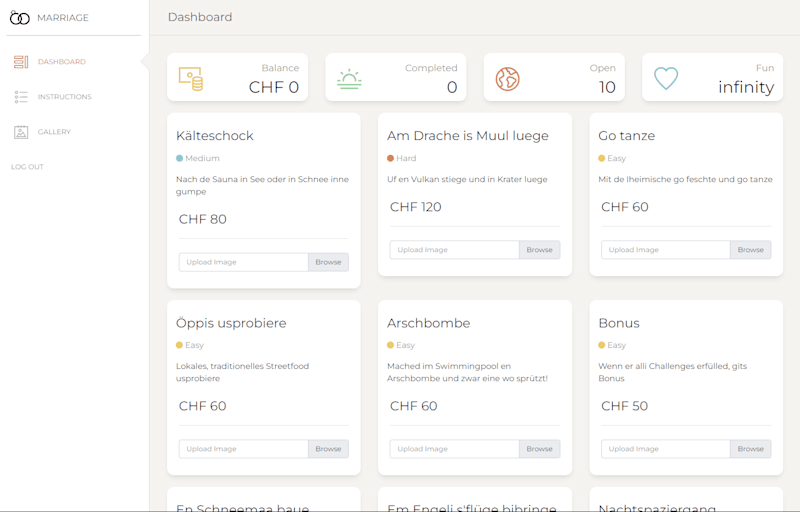 Cover image for Honeymoon Challenge Web Application