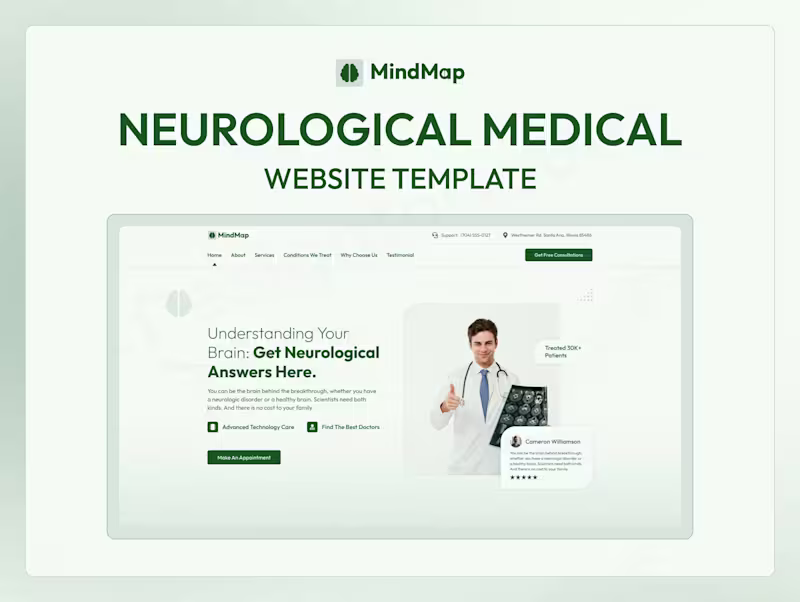 Cover image for Neurological Medical One-Page Framer Template