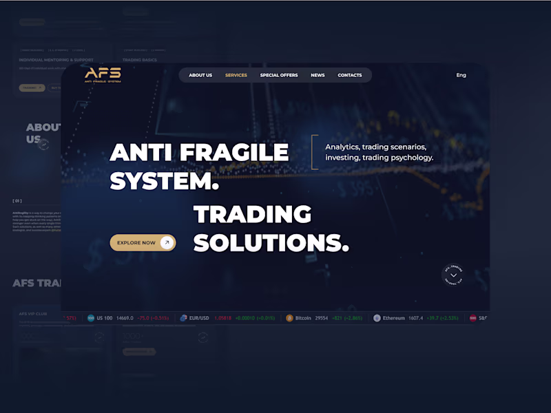 Cover image for Crypto Trading Services and Courses Website and Landing Page