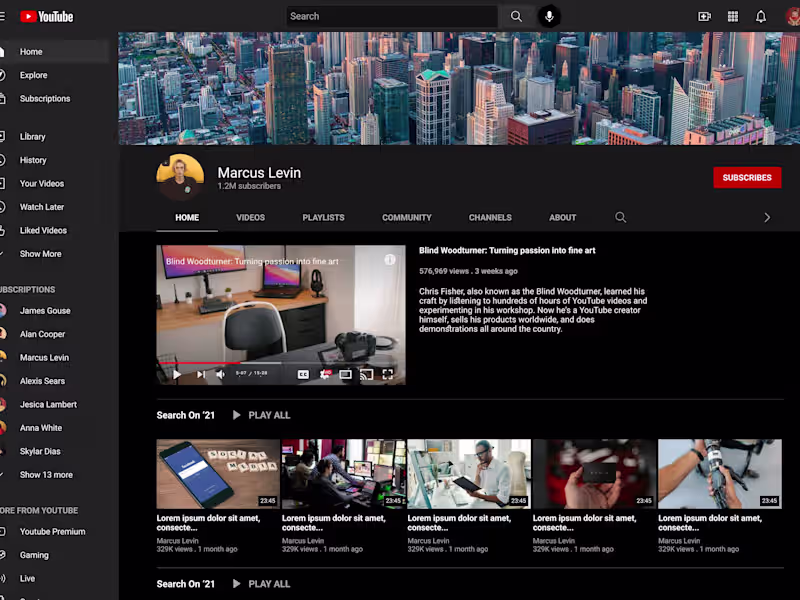 Cover image for Youtube UI Clone Project (3 Pages)