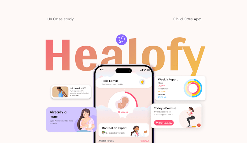 Cover image for Parent - Child Care App Case Study :: Behance