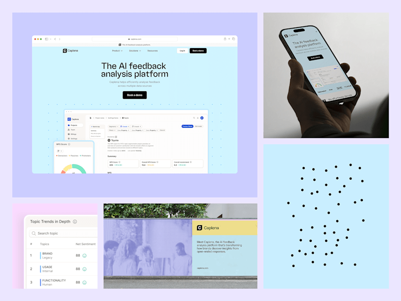Cover image for Caplena: web design, branding, animation