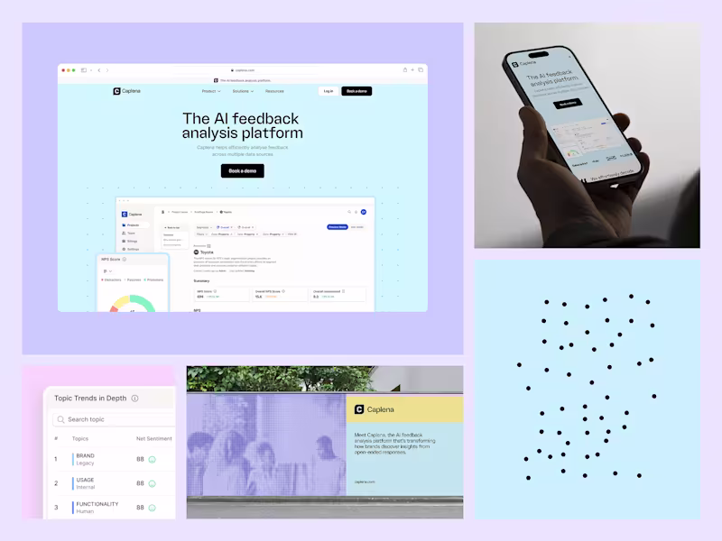 Cover image for Caplena: web design, branding, animation