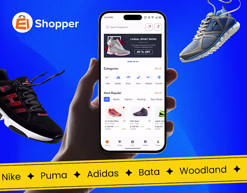 Cover image for Online Shoes Ecommerce App
