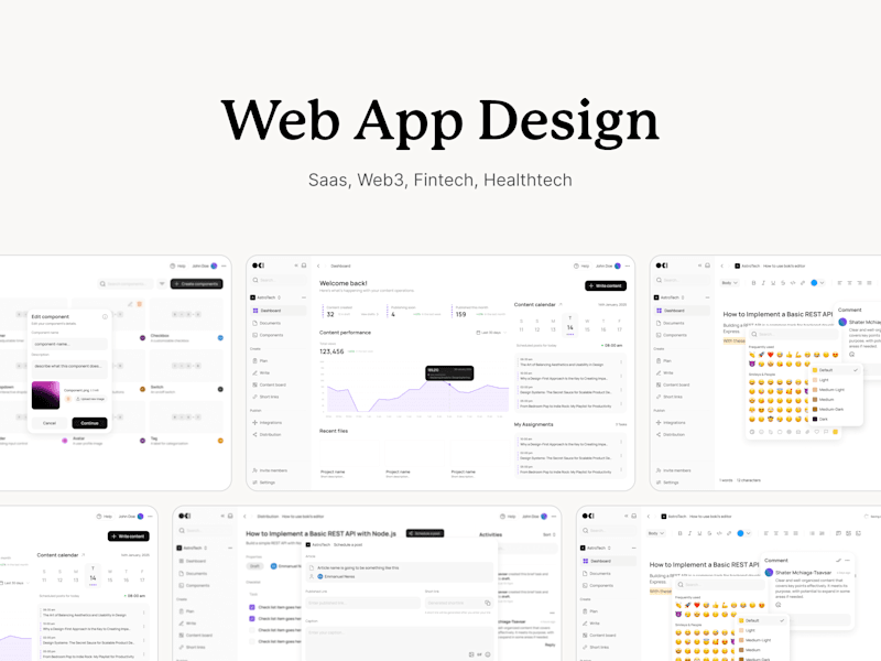 Cover image for Complete Web App Design for Saas, Fintech and Web3