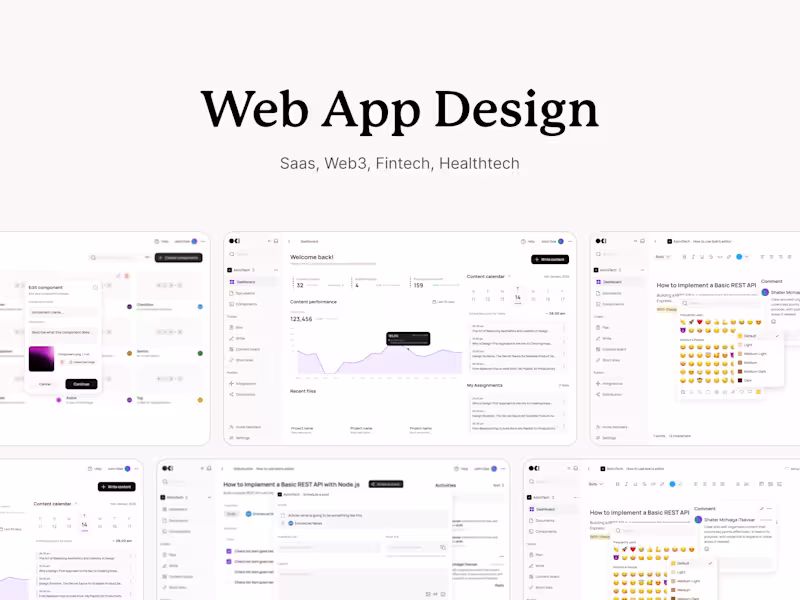 Cover image for Complete Web App Design for Saas, Fintech and Web3