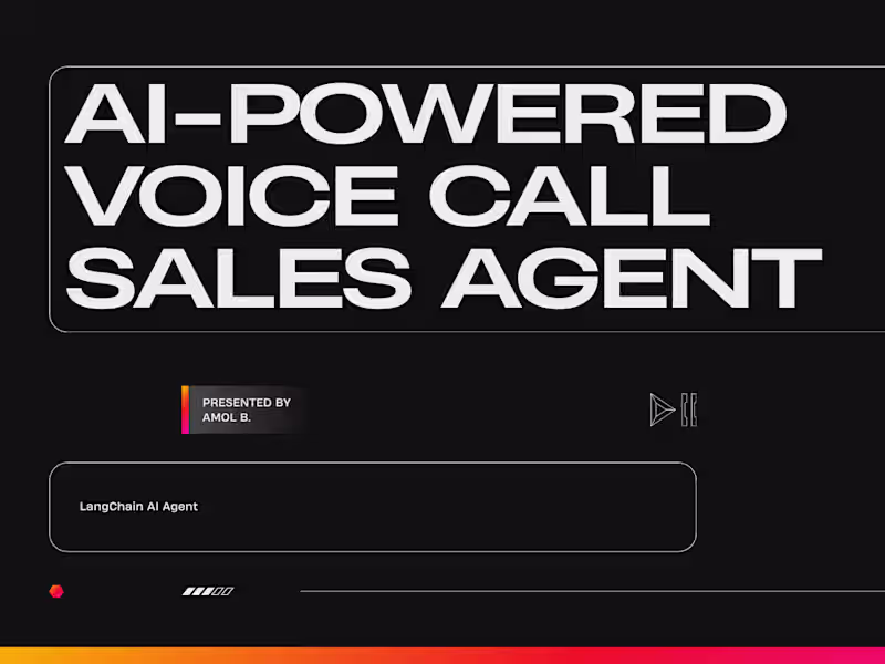 Cover image for AI-Powered Voice Call Sales Agent
