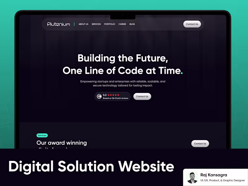 Cover image for Plutenium – Digital Services Agency Website (Web)