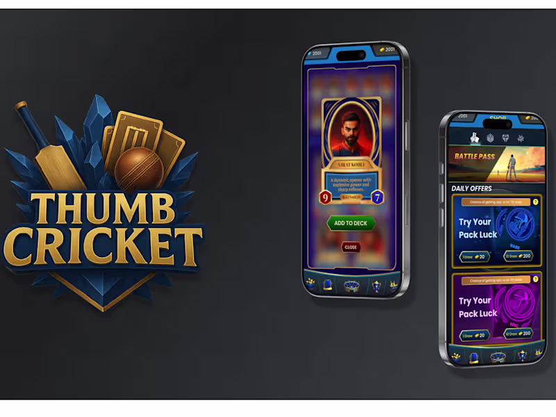 Cover image for Thumb Cricket - a online cricket platform