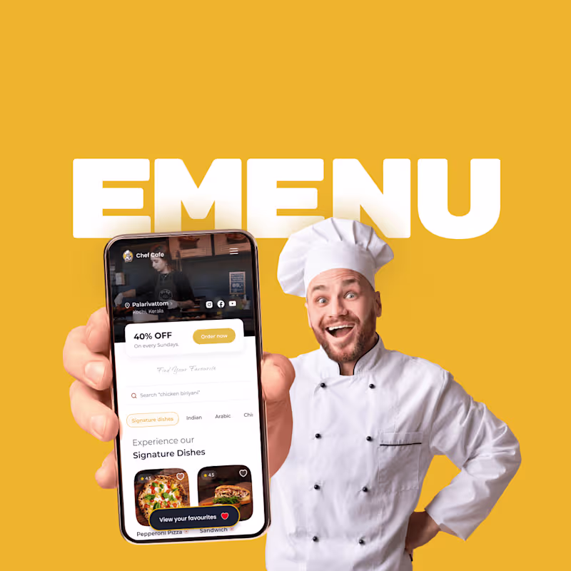 Cover image for E-Menu UI/UX & Product Development