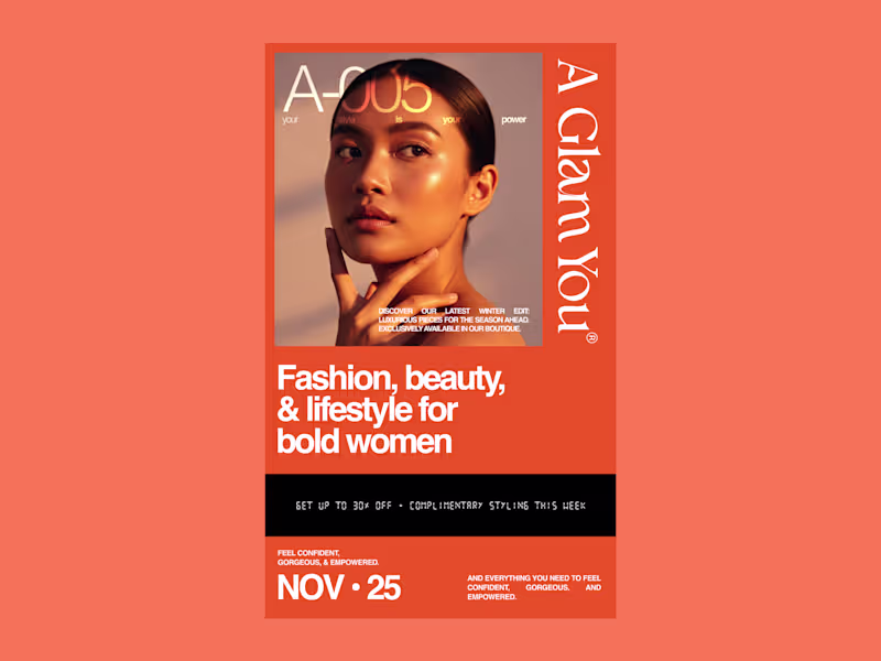 Cover image for A Glam You Beauty / Visual Identity and Brand Design