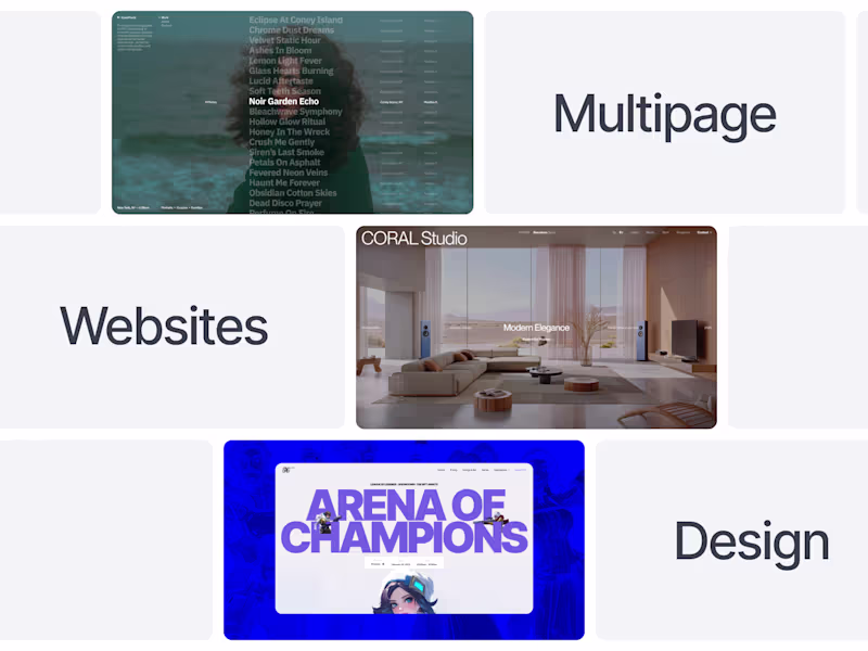 Cover image for Website Design (Portfolios, Corporate Websites etc)