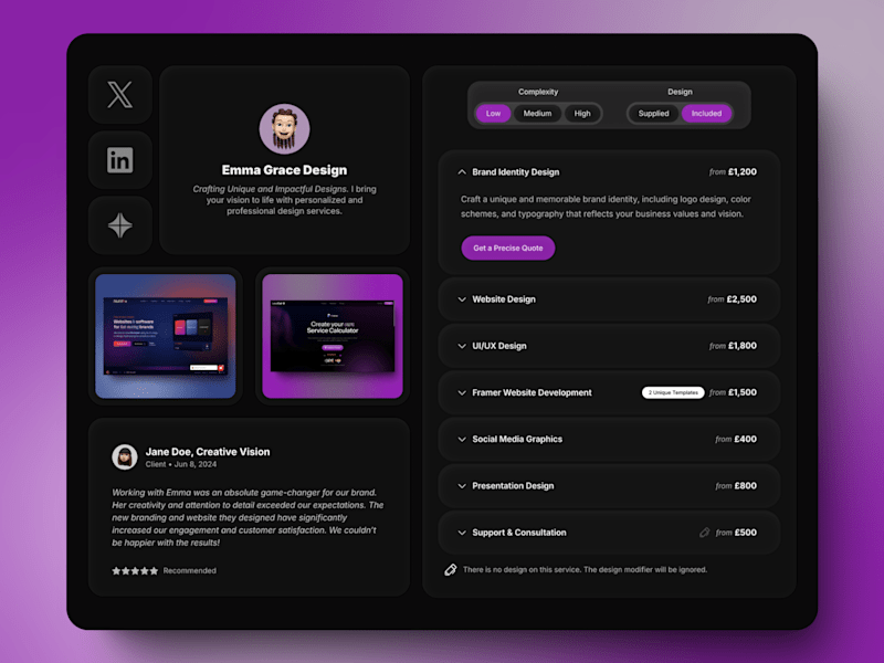 Cover image for LeadCal - Dynamic Cost Calculator Tool for Framer 🧩