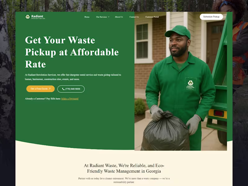 Cover image for Radiant Revolution Services WordPress Design