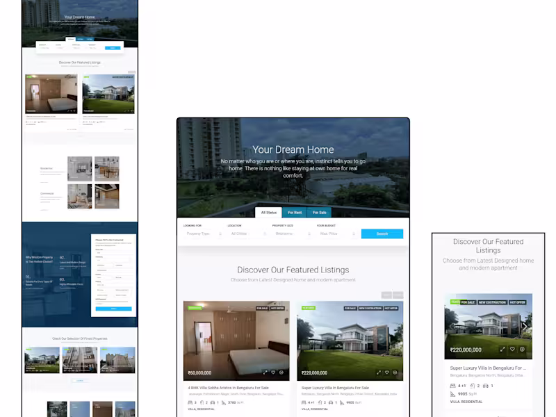 Cover image for Real estate website with advanced search and multi agent support