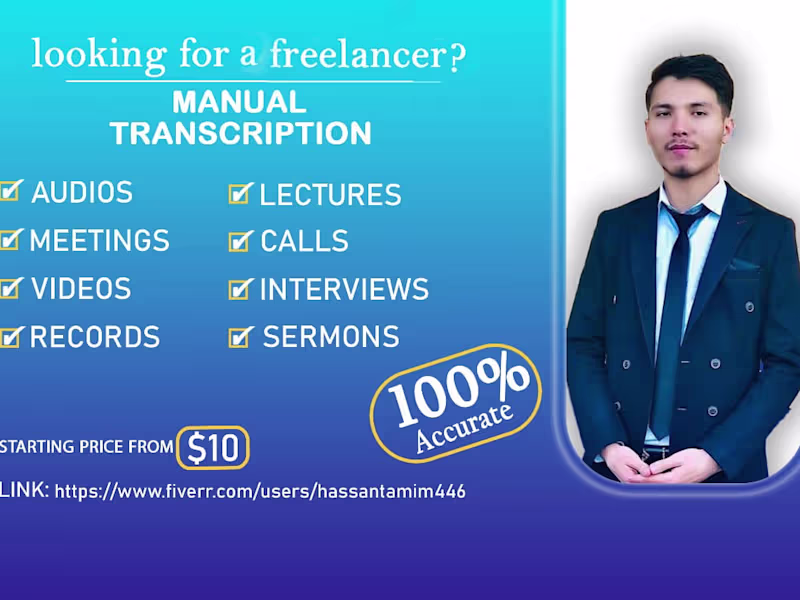 Cover image for Accurate And Professional Video Audio Transcription