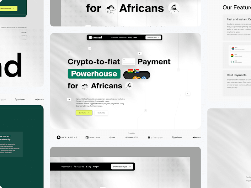 Cover image for Nomad landing page design