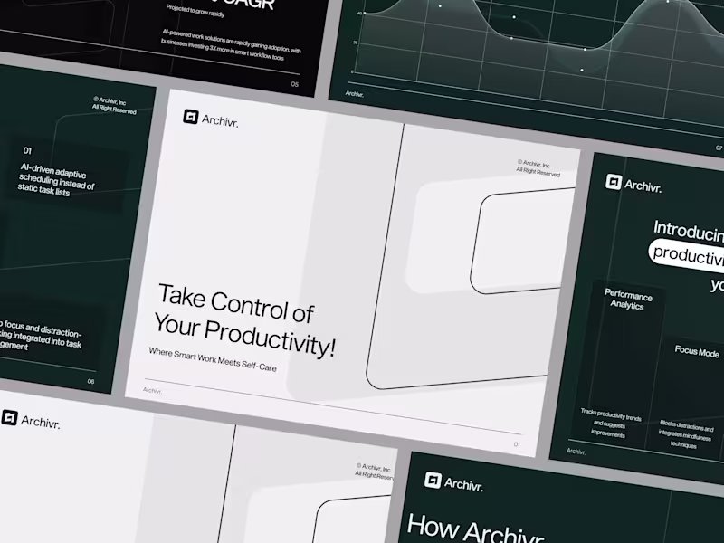 Cover image for Archivr - AI Task Manage Startup Company Pitch Deck Presentation