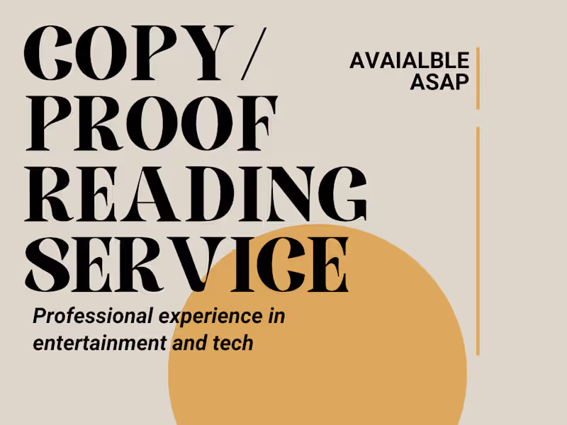 Cover image for Fast, Expert Copywriting & Proofreading for Polished Content Now