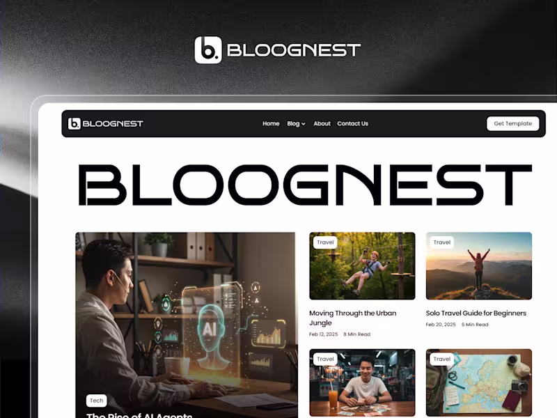 Cover image for Bloognest : Blog Website Framer Template