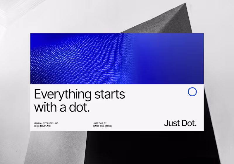 Cover image for Just Dot – Minimalist Pitch Deck Template