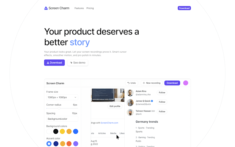Cover image for Screen Charm Website Redesign