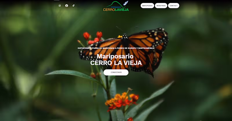 Cover image for Mariposario Cerro la Vieja