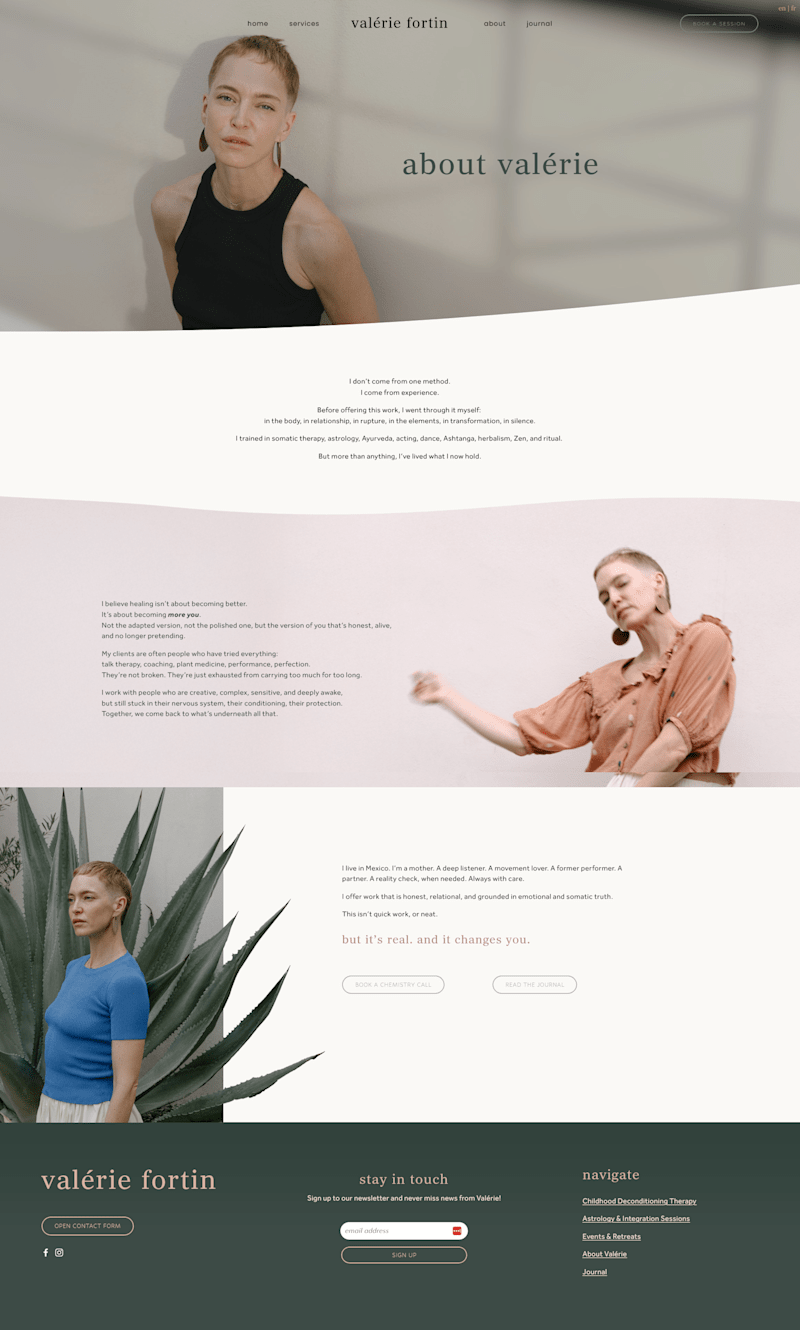 Cover image for Valérie Fortin - Therapy Website