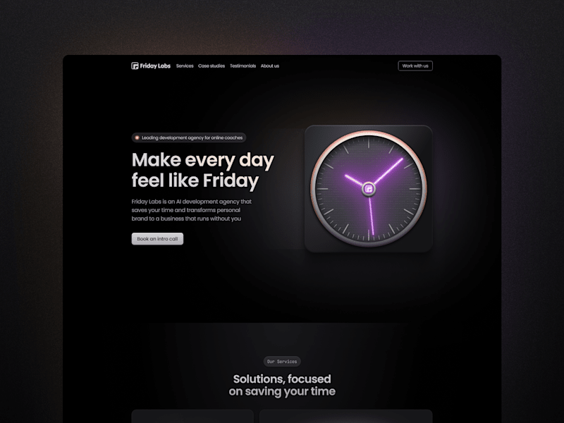 Cover image for Friday Labs landing page design & development