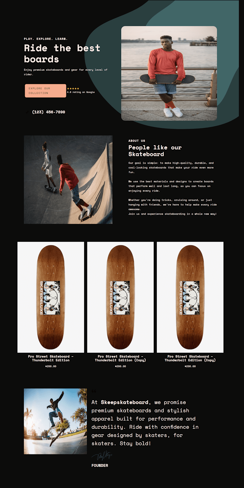Cover image for Skeep Skateboard Website Project
