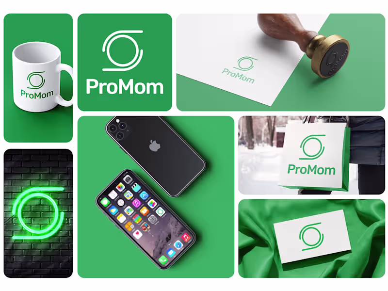 Cover image for ProMom Brand Design This design stems from a future mum hold...