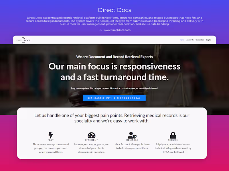Cover image for DirectDocs: Streamline Legal Document Retrieval Nationwide