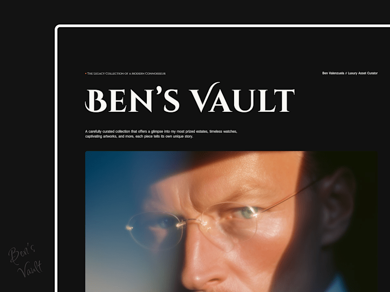 Cover image for Ben's Vault: Digital Asset Portfolio Landing Page