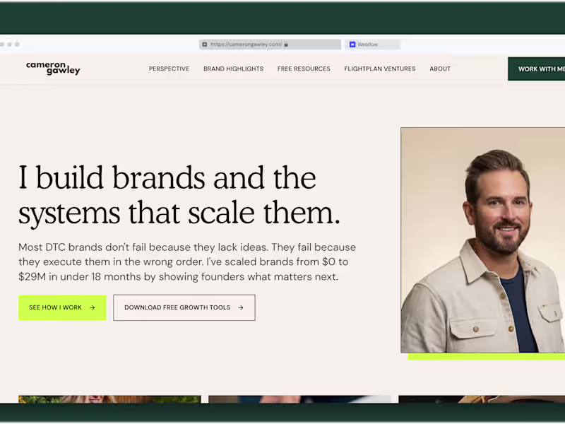 Cover image for Cameron Gawley Digital Portfolio Development