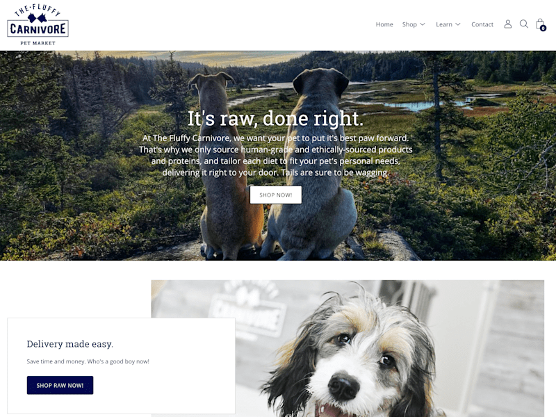 Cover image for The Fluffy Carnivore - Custom Shopify Theme Development