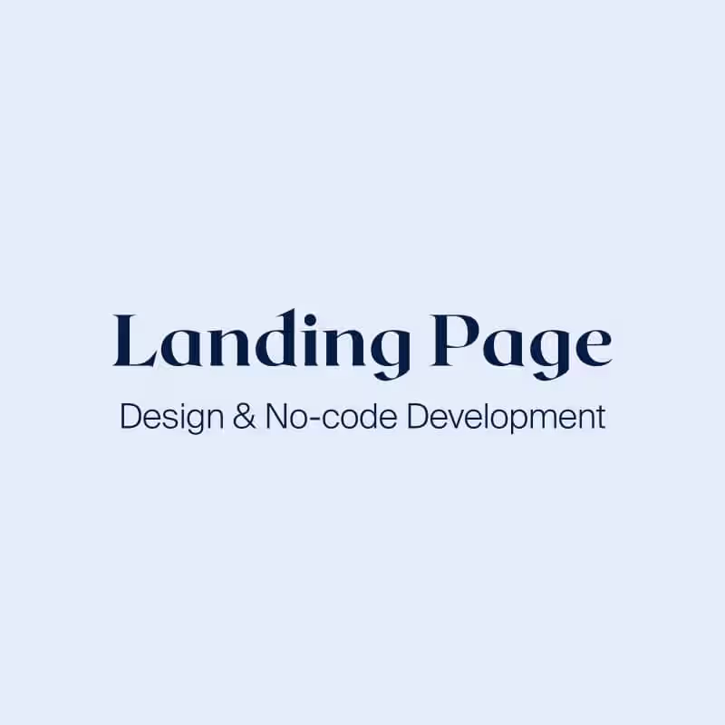 Cover image for Landing page – Design & No-code Development