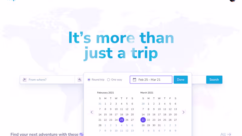 Cover image for Trip Flight booking app