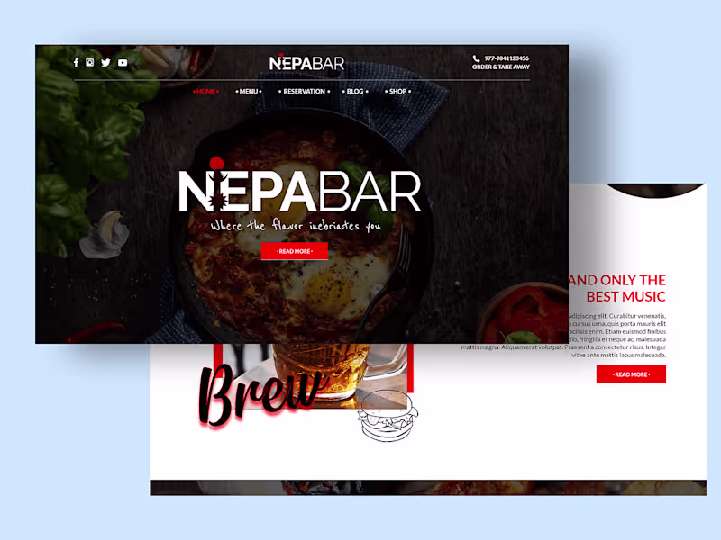 Cover image for Restaurant Web UI Design 