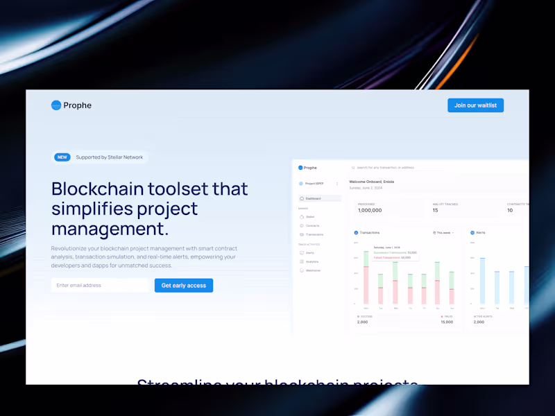 Cover image for Product & Website Design for Prophe SaaS