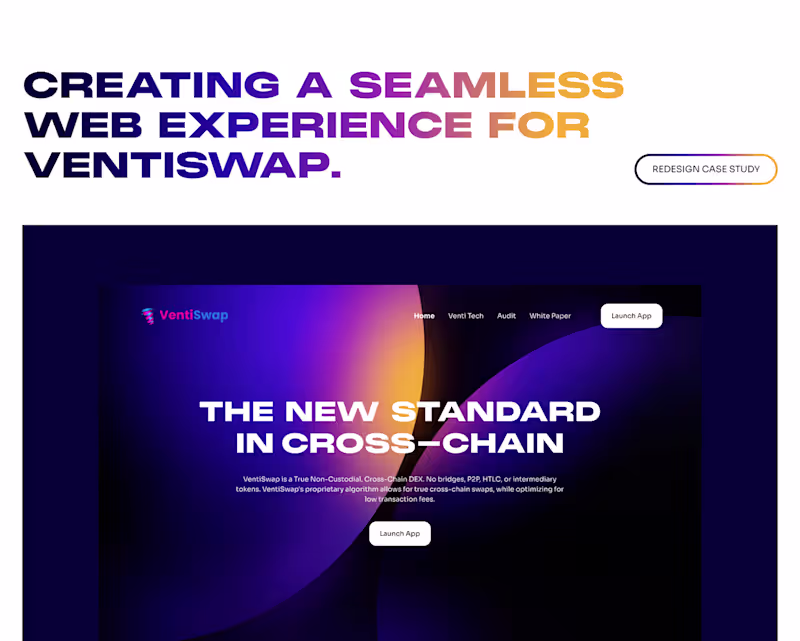 Cover image for VENTISWAP - Redesigning web experience :: Behance