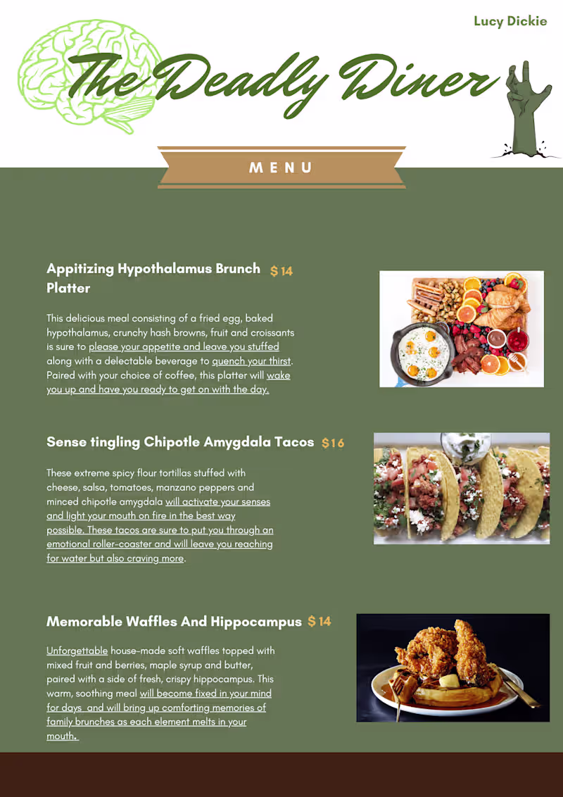 Cover image for Menu design