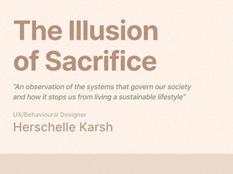 Cover image for The Illusion of Sacrifice.
