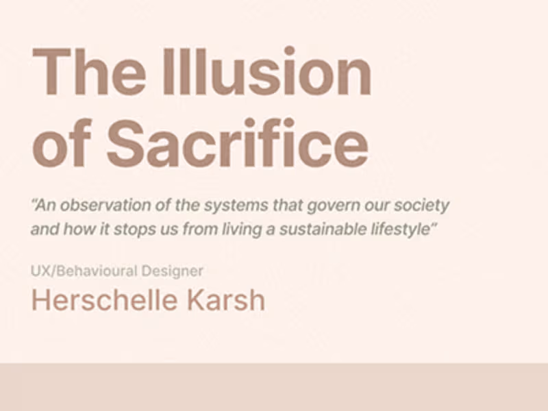 Cover image for The Illusion of Sacrifice.