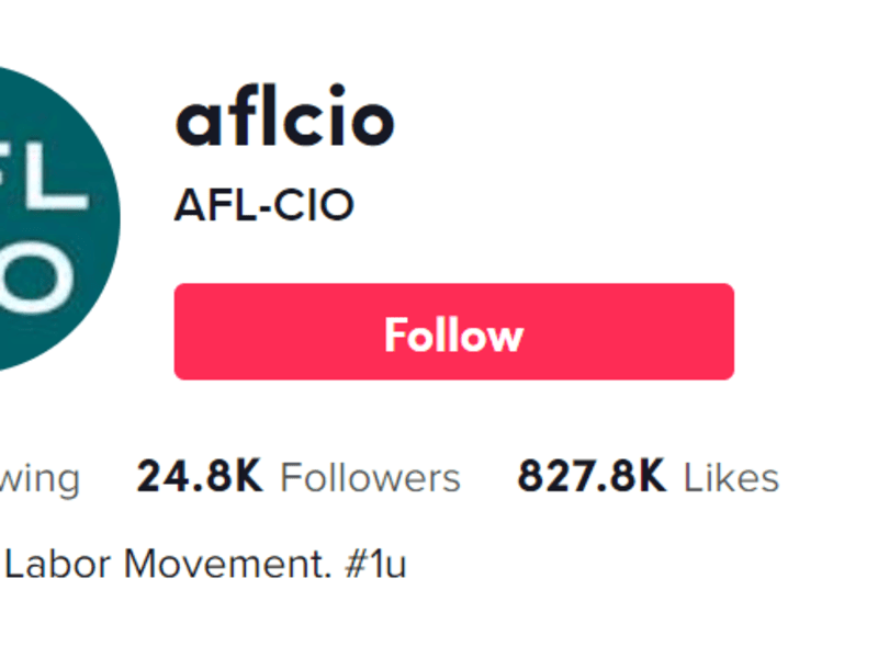 Cover image for AFL-CIO TikTok Account